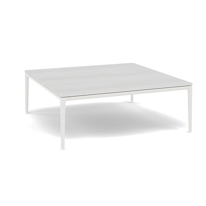 Manutti Zendo Sense Outdoor Coffee Table 96x96cm H:35cm White AF08 Ceramic Perla 12mm 5K66