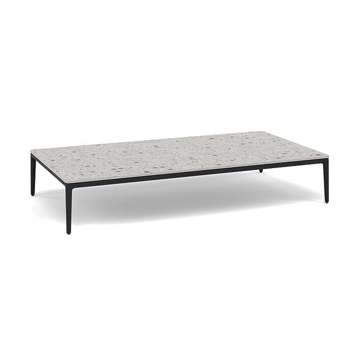 Manutti Zendo Sense Outdoor Side Table 150x80cm H:25cm Lava AF10 Ceramic Fossil 12mm 5K53