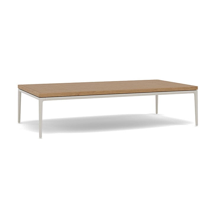 Manutti Zendo Sense Outdoor Side Table 150x80cm H:35cm Flint AF13 Teak Slates 2H43