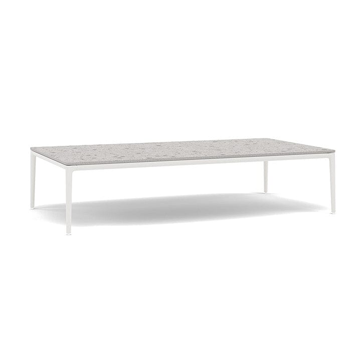 Manutti Zendo Sense Outdoor Side Table 150x80cm H:35cm White AF08 Ceramic Fossil 12mm 5K53