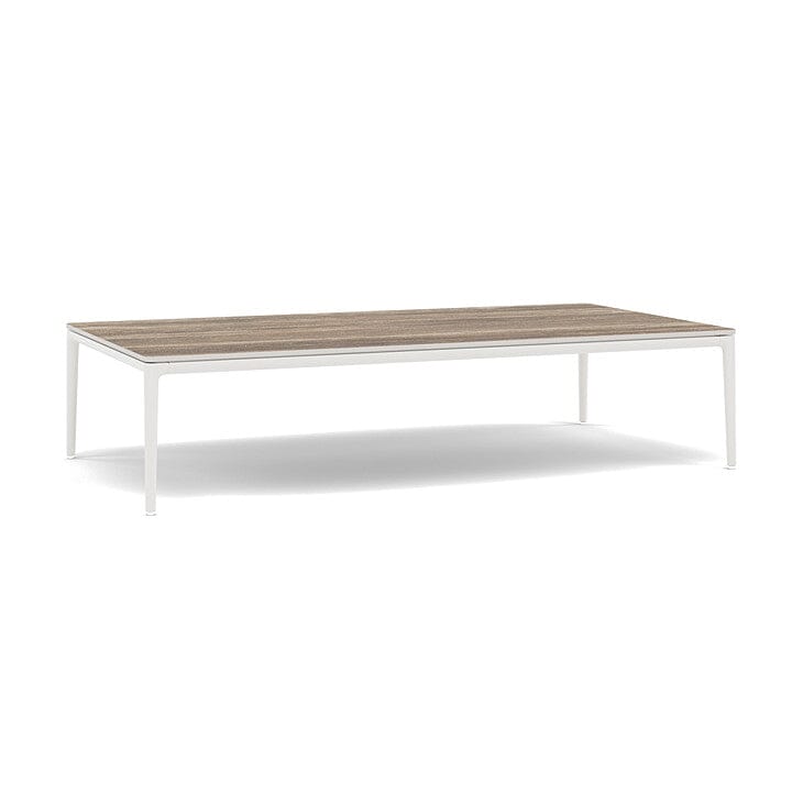 Manutti Zendo Sense Outdoor Side Table 150x80cm H:35cm White AF08 Ceramic Travertin 12mm 5K54