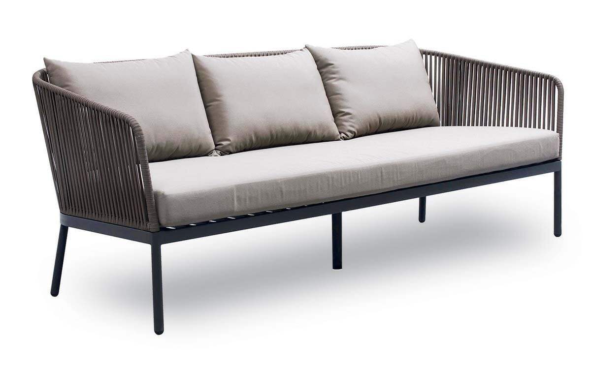 Mazuvo Bergen Canapé 3 places avec coussins