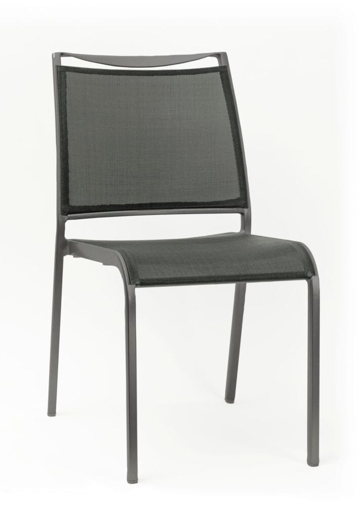 Mazuvo Corso Chaise repas avec textilène Charcoal