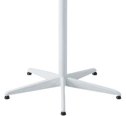 Mazuvo Deluxe Pied bistro rabattable 5 branches H:72cm Galvanisé Thermolaqué Blanc