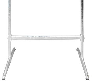 Mazuvo Deluxe Pied double bistro rabattable H:72cm Zingué au feu