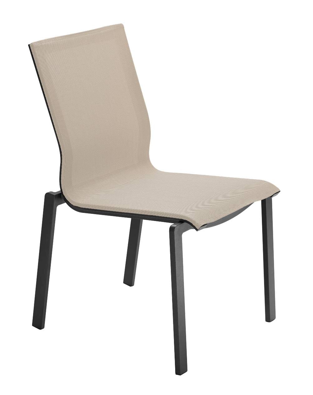 Mazuvo Trend Chaise repas avec textilène Crème