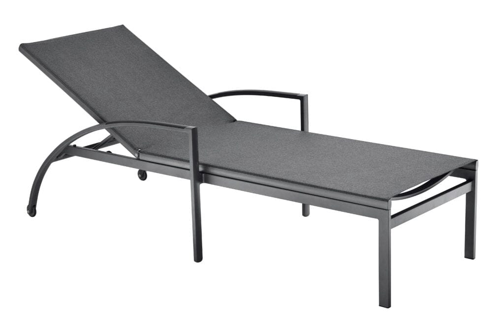 Mazuvo Trend Deluxe Chaise longue avec textilène Deluxe Soft Cadre Anthracite + Deluxe Soft Anthracite/graphite