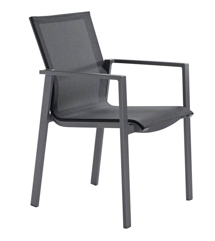 Mazuvo Trend Fauteuil repas avec textilène Anthracite/graphite