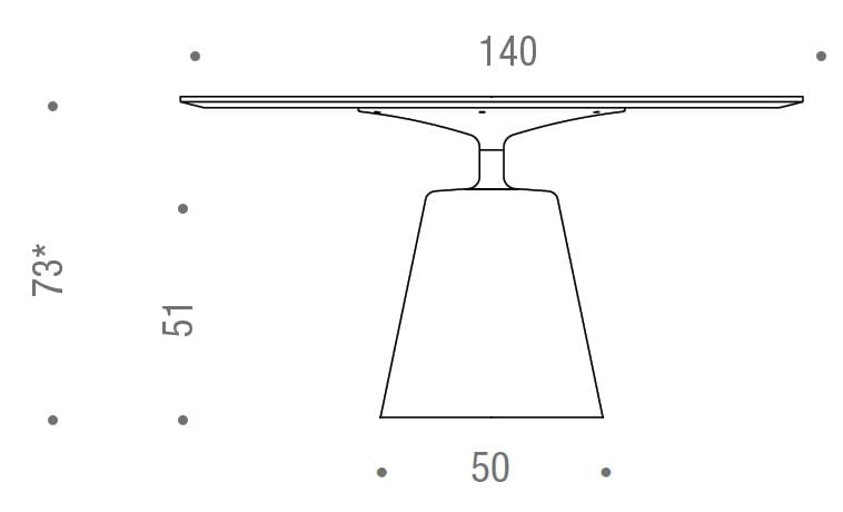 Mdf Italia Rock Table outdoor Ø140cm