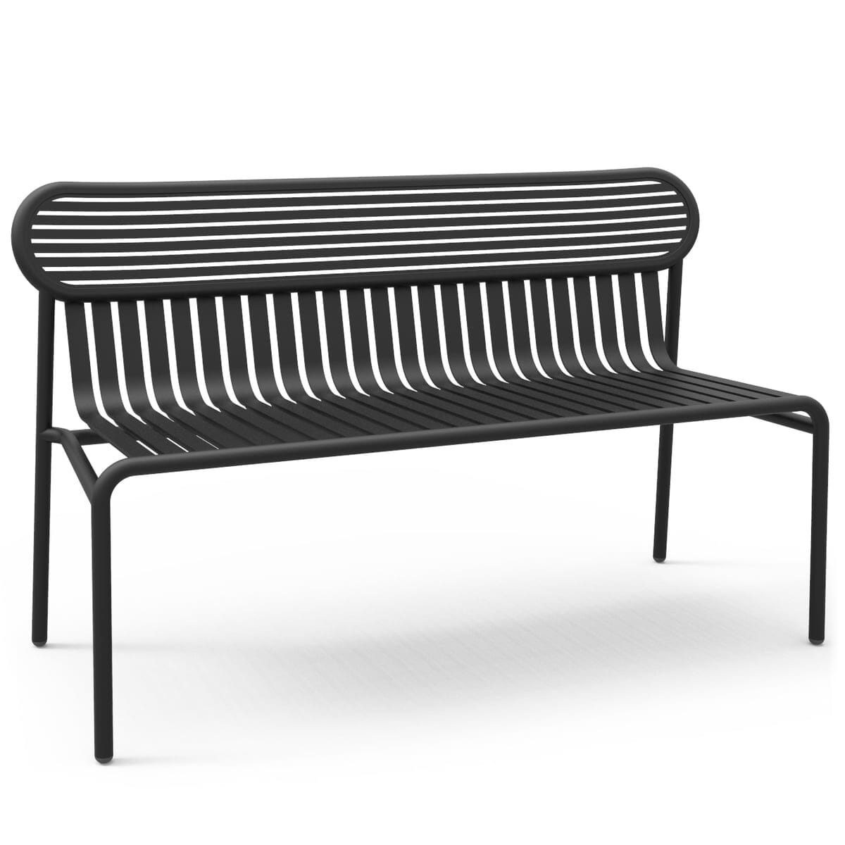 Petite Friture Week-end Banc de jardin Noir (RAL 9005)