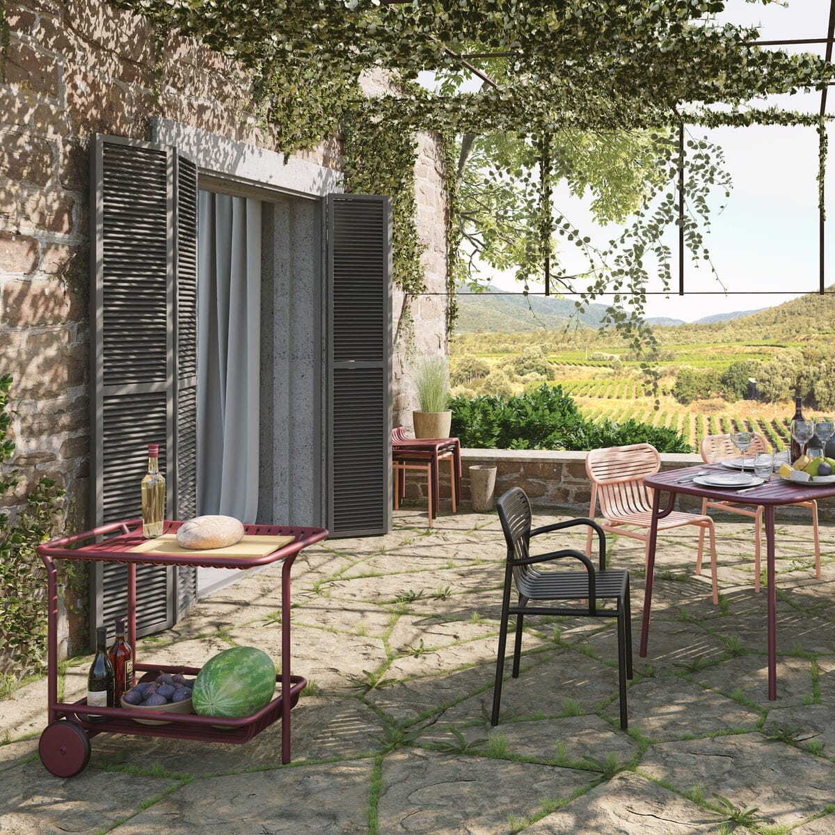 Petite Friture Week-end Fauteuil Bridge avec accoudoirs