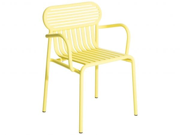 Petite Friture Week-end Fauteuil Bridge avec accoudoirs Jaune