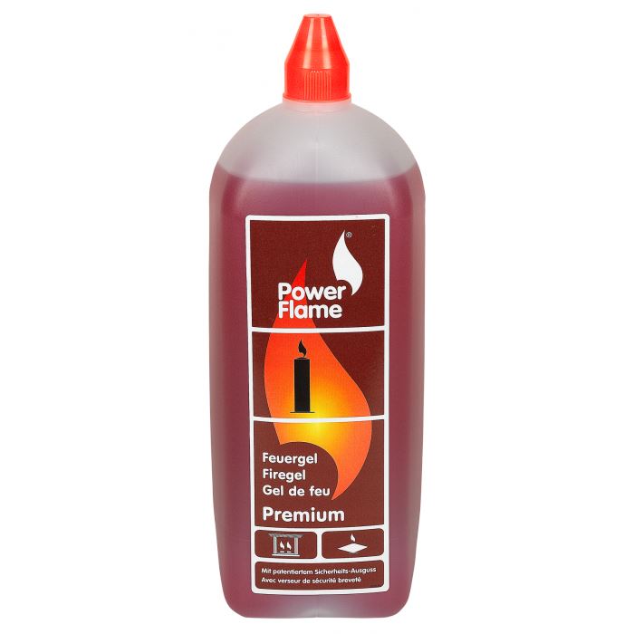 PowerFlame Fire Gel Premium 1L - Alcool à brûler pour cheminées - 1 litre