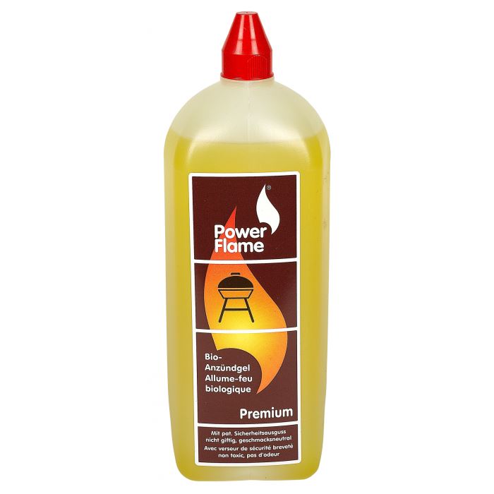 PowerFlame Liquide allumage jaune Bio etahnol Premium - 1 litre