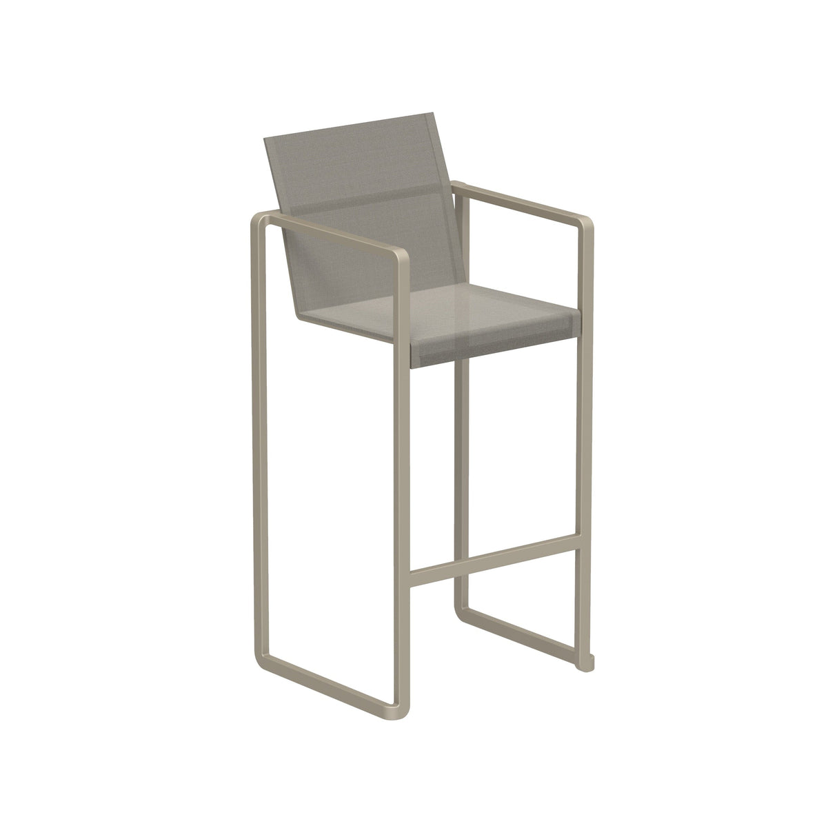 Royal Botania Alura ALR43T Tabouret haut de bar empilable Laqué Sand S - Toile Pearl Grey PG
