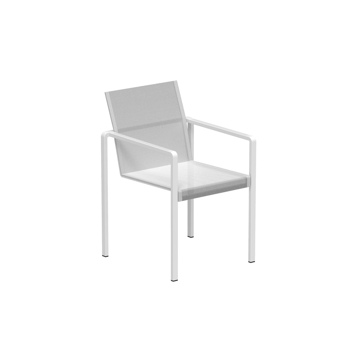 Royal Botania Alura ALR55T Fauteuil repas empilable Laqué White W - Toile White WU