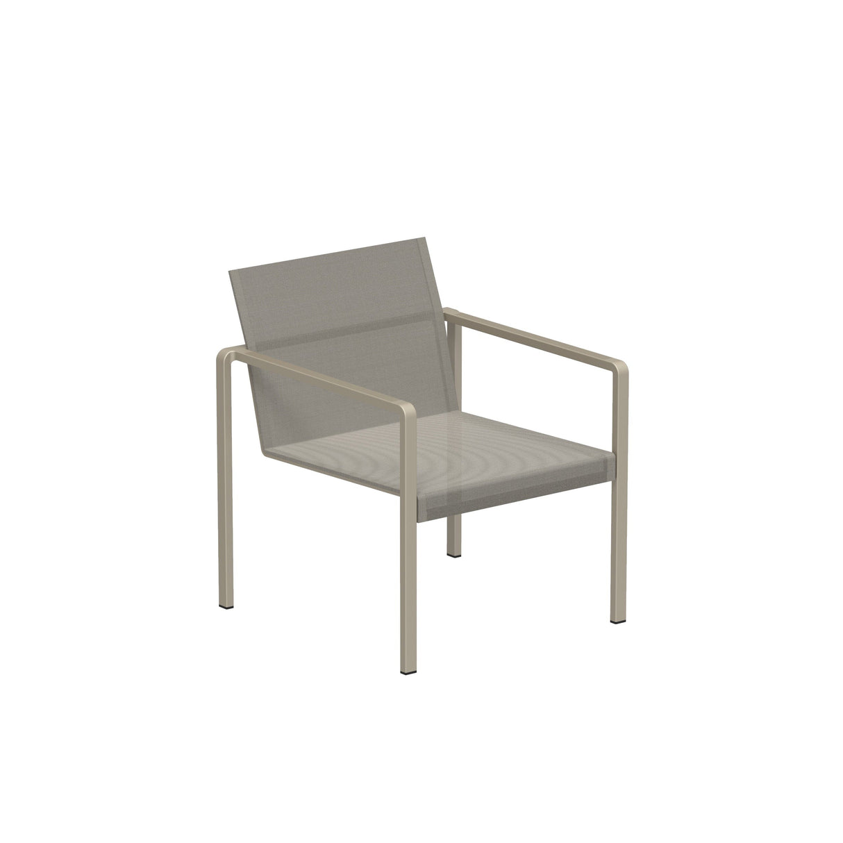 Royal Botania Alura ALR77T Fauteuil bas Lounge empilable Laqué Sand S - Toile Pearl Grey PG