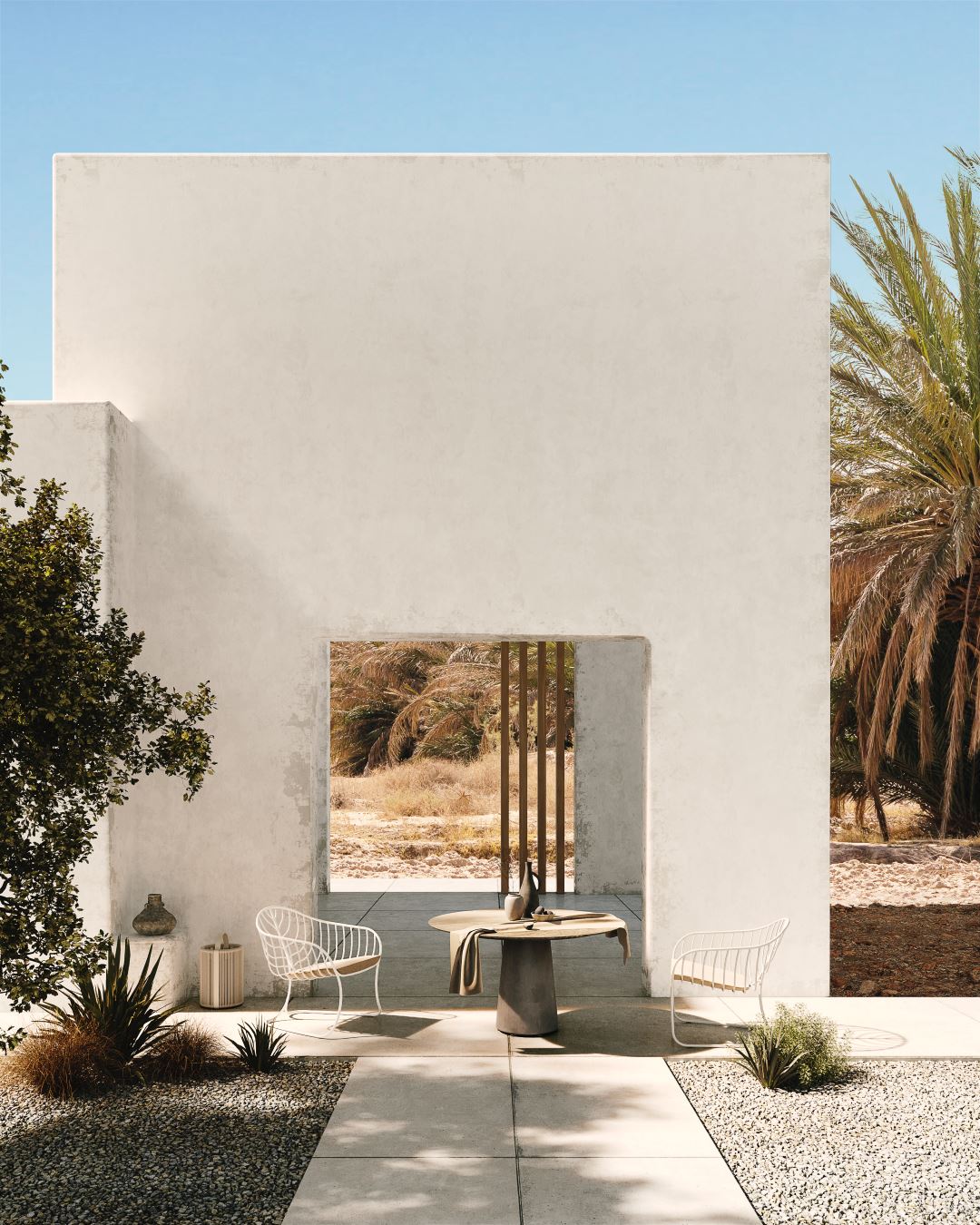 Royal Botania Conix Table ronde Ø160cm Dining Pied Béton