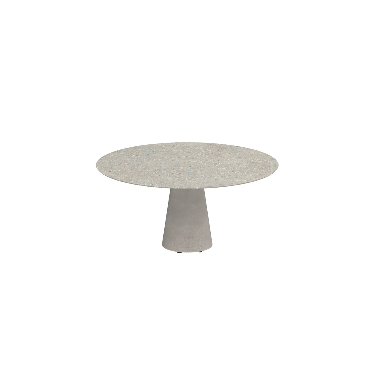 Royal Botania Conix Table ronde Ø160cm Dining Pied Béton Cement Grey CG - Plateau Céramique Ceppo Dolomitica CD