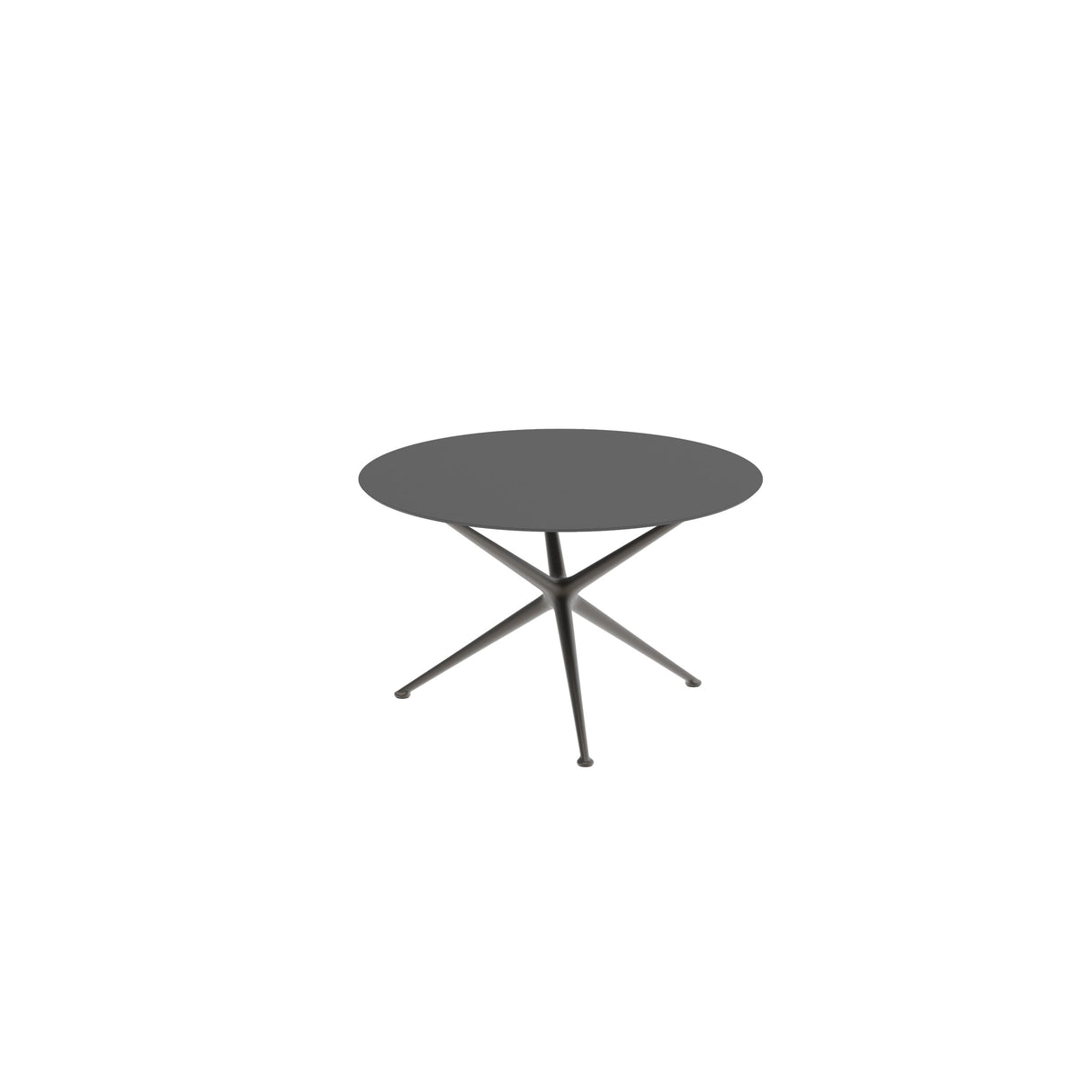 Royal Botania Exes Table ronde Ø120cm Pieds Alu Bronze BR - Plateau Céramique Black ZUM