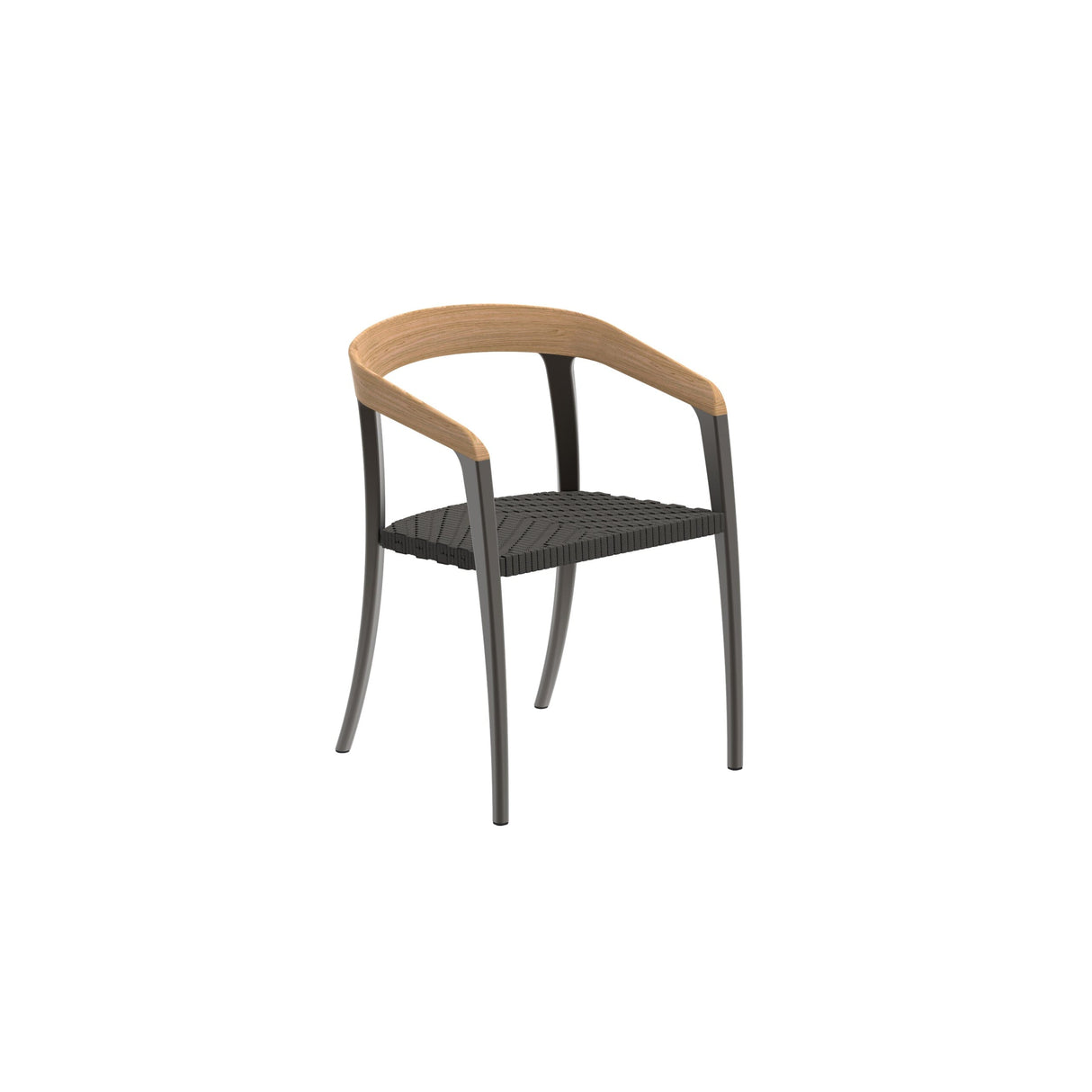 Royal Botania Jive JIV55WG Fauteuil repas avec assise Cordes et dossier Teck Bronze BR + Teak W