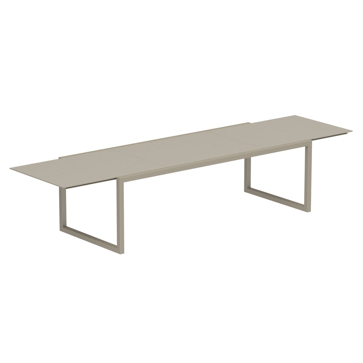 Royal Botania Ninix NNX360 Table repas extensible 240-360x100cm Laqué Sand S Céramique Pearl Grey PG