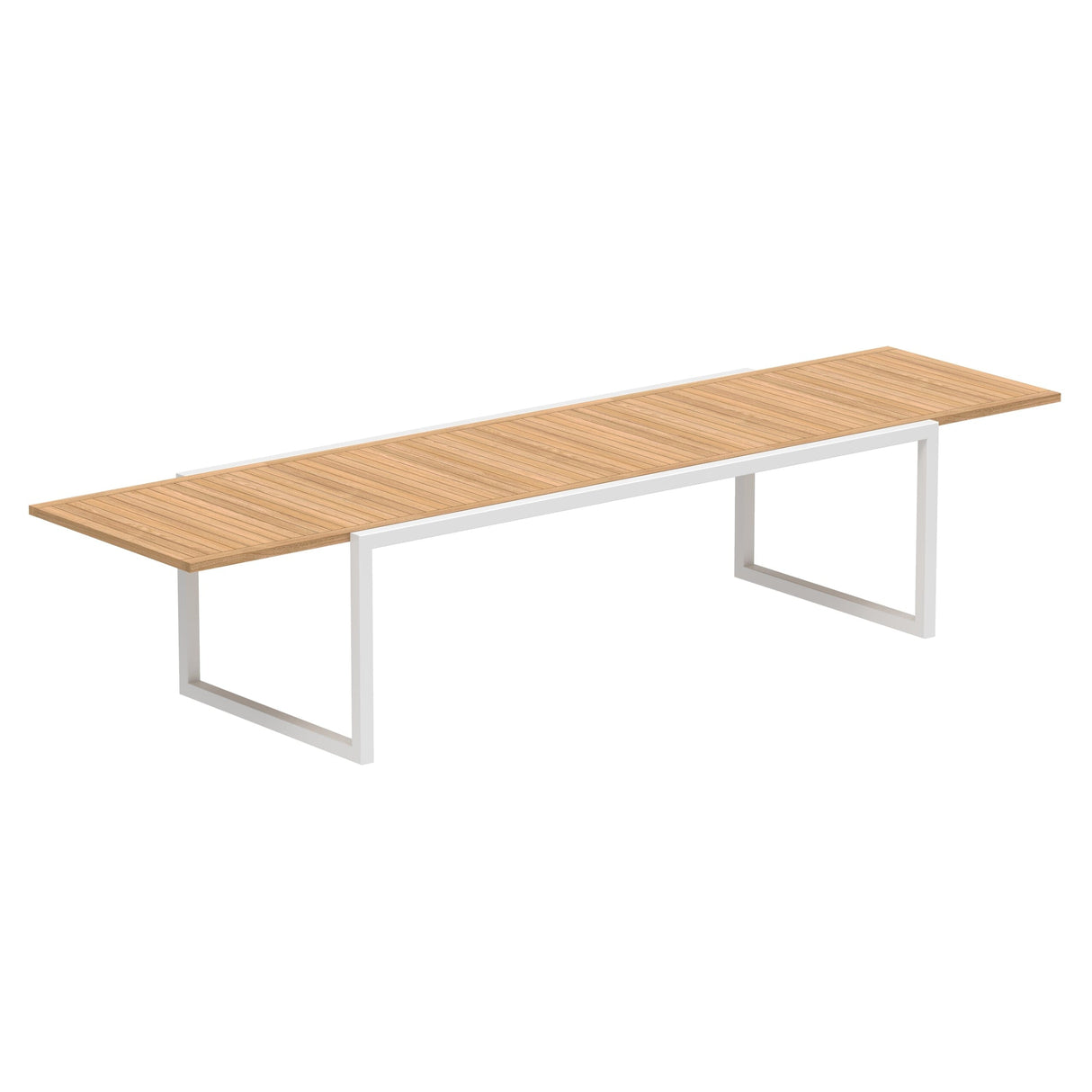Royal Botania Ninix NNX360 Table repas extensible 240-360x100cm Laqué White W Teak W