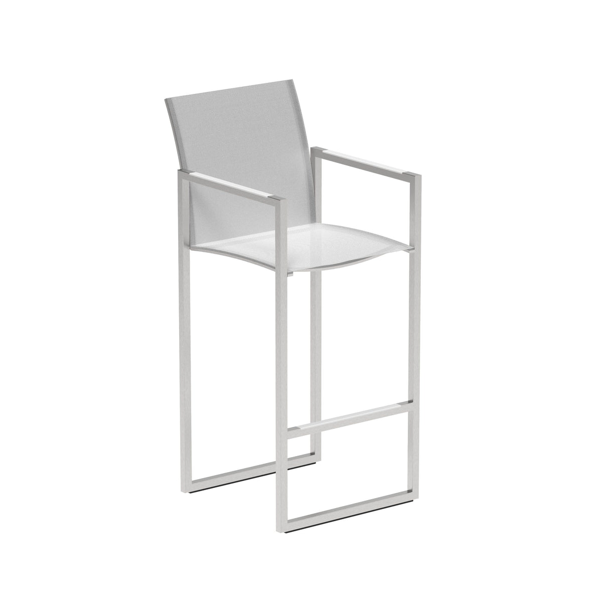 Royal Botania Ninix NNX43T Tabouret haut de bar Inox Brossé SS - Toile White WU