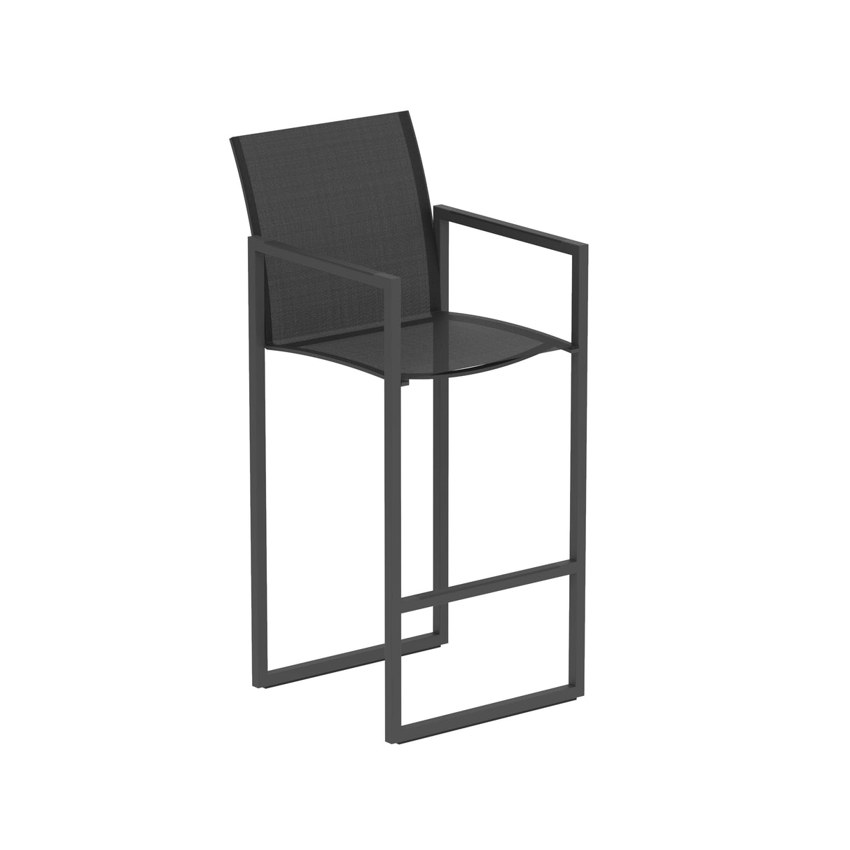 Royal Botania Ninix NNX43T Tabouret haut de bar Laqué Black A - Toile Black ZU