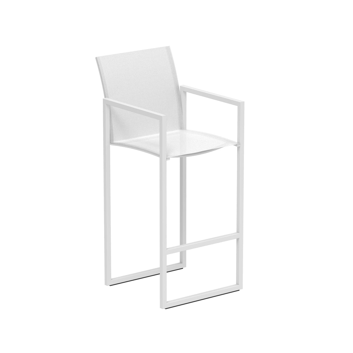 Royal Botania Ninix NNX43T Tabouret haut de bar Laqué White W - Toile White WU