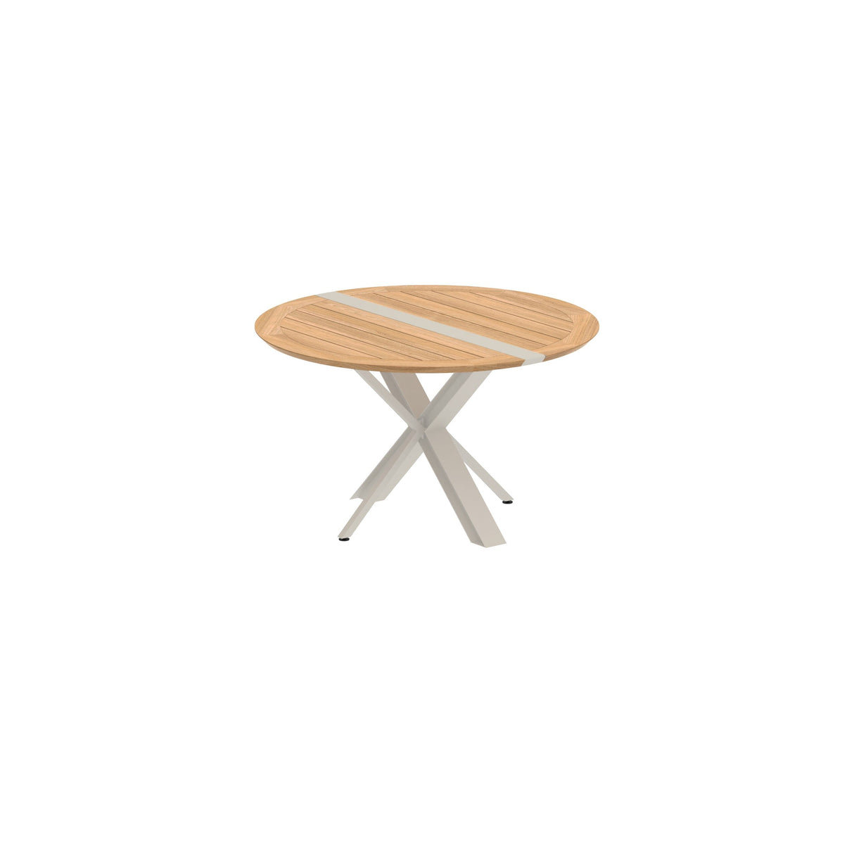 Royal Botania Traverse TRV130F Table repas Ø130cm Laqué Pebble PB Teak W