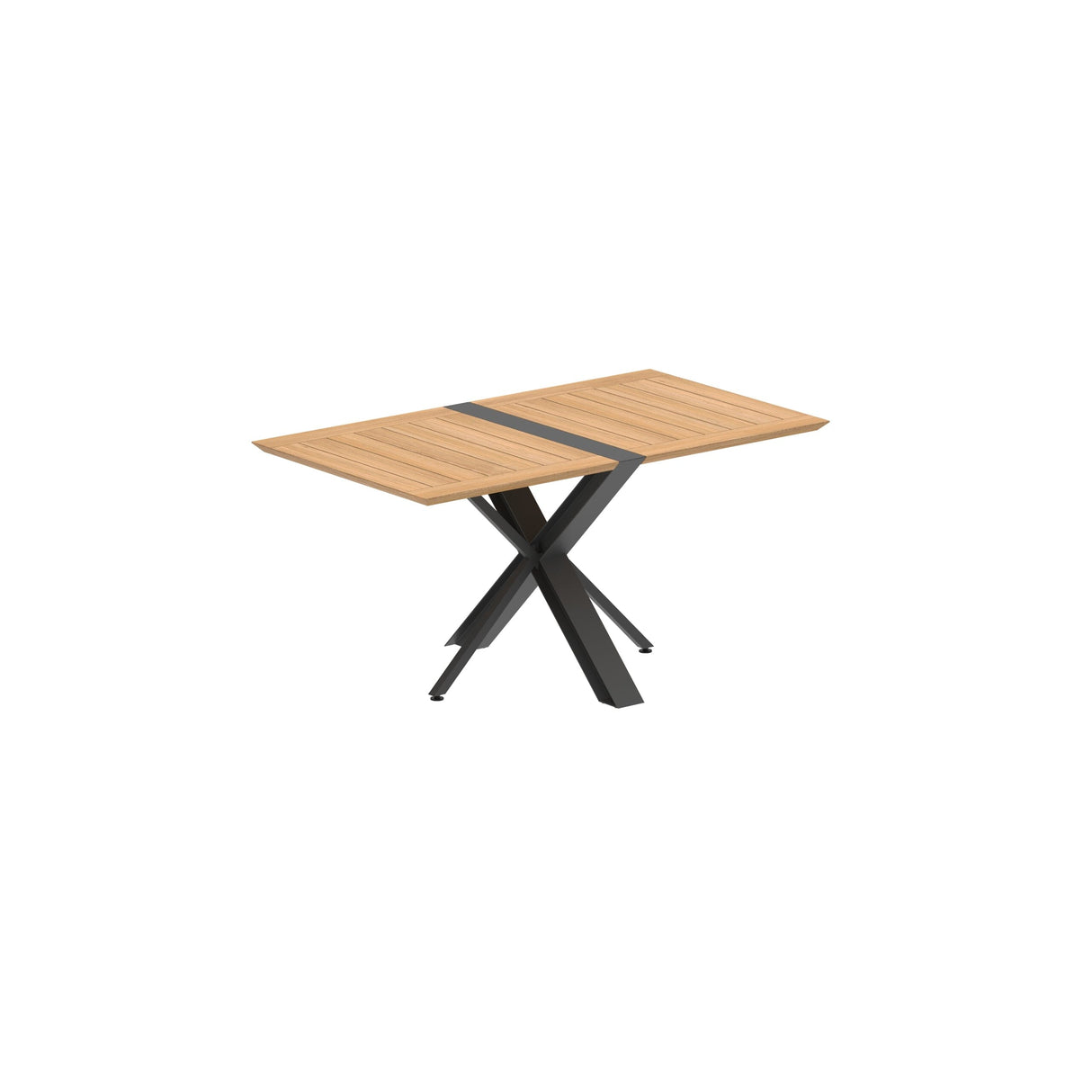 Royal Botania Traverse TRV150F Table repas 150x85cm Laqué Black A Teak W