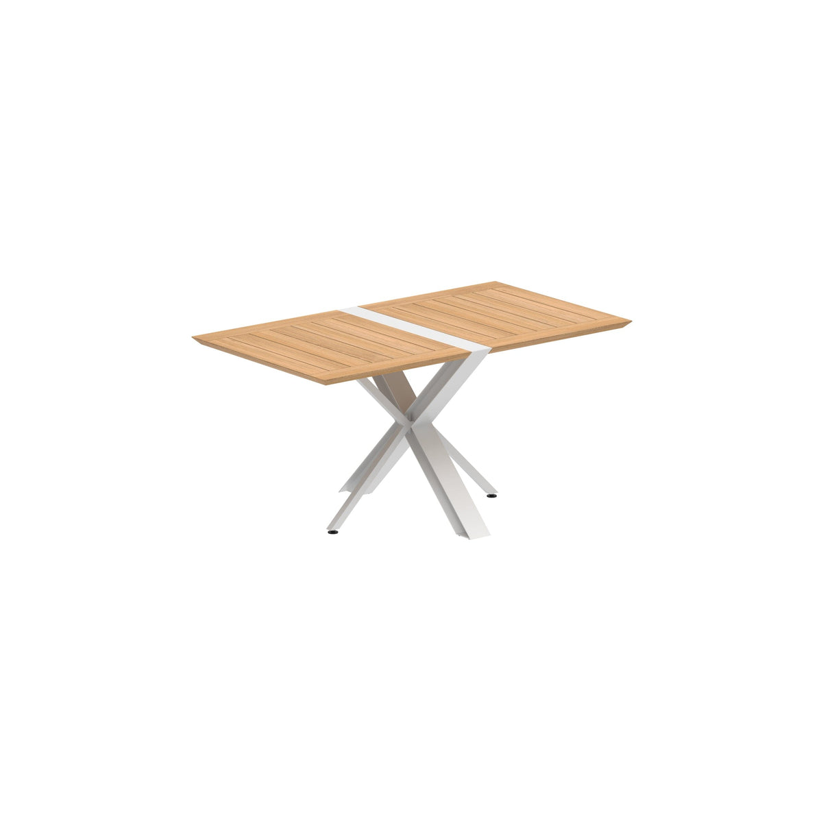 Royal Botania Traverse TRV150F Table repas 150x85cm Laqué White W Teak W