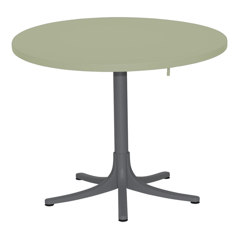 Schaffner Arbon Table repas rabattable Ø117cm Graphite 73 Vert Pastel 64 
