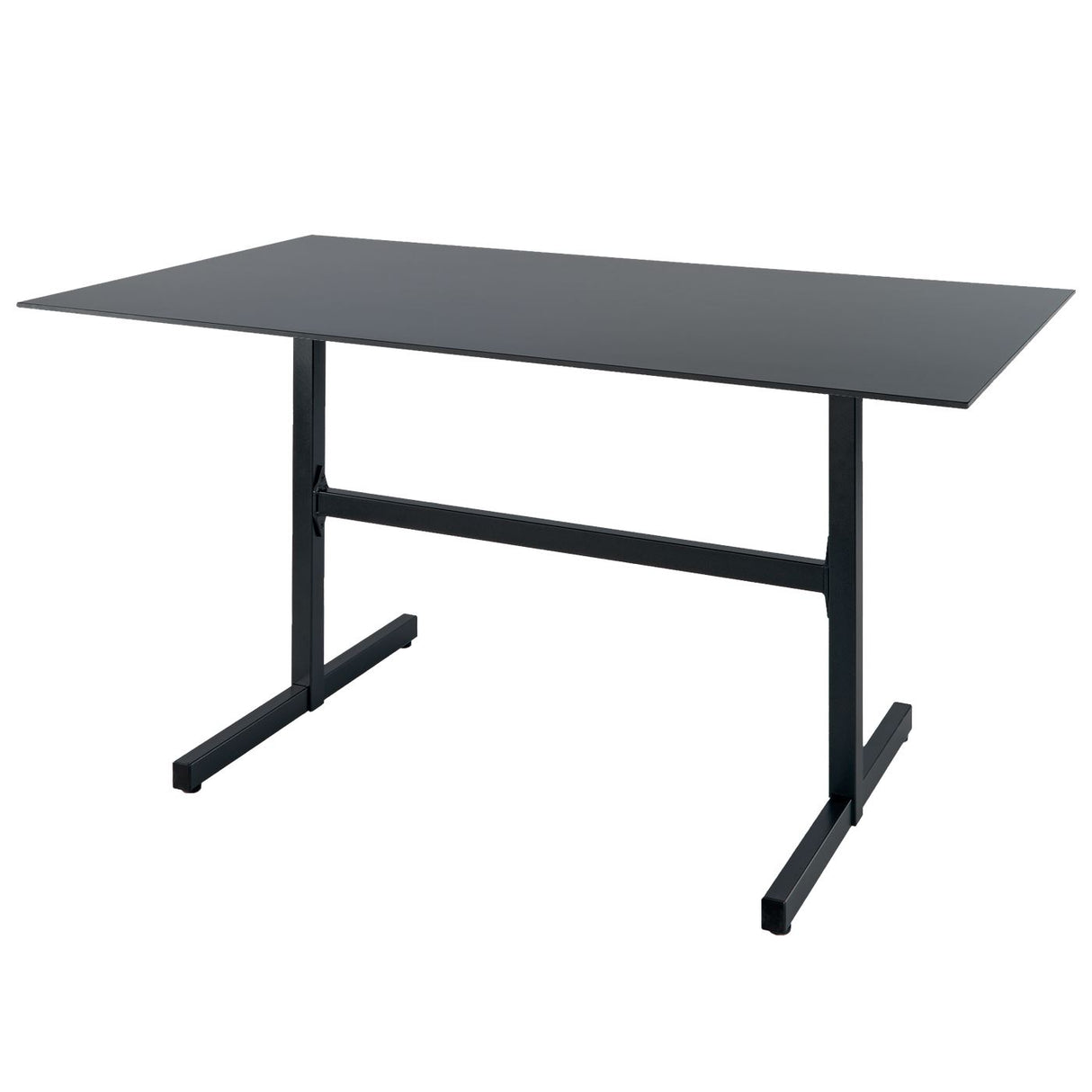 Schaffner Basel table repas rabattable 120x80cm Anthracite 77 Graphite 73
