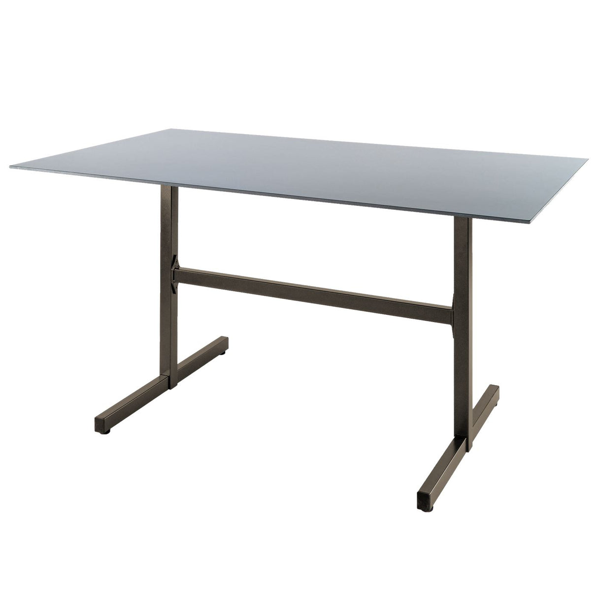 Schaffner Basel table repas rabattable 120x80cm Champagne 85 Gris Argent 78