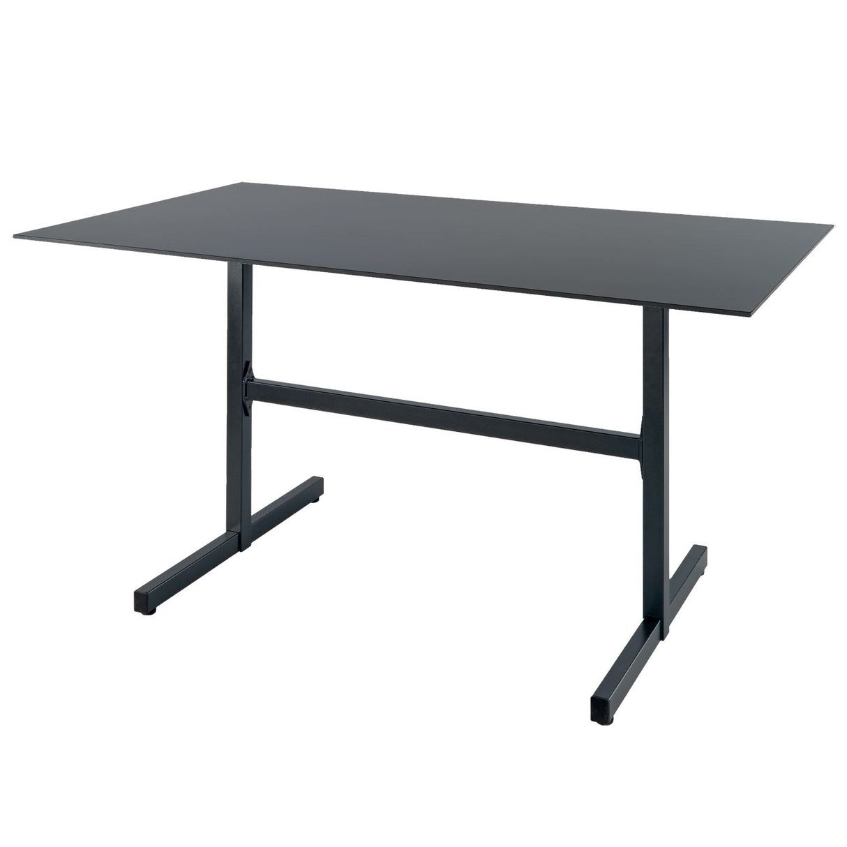 Schaffner Basel table repas rabattable 120x80cm Graphite 73 Graphite 73