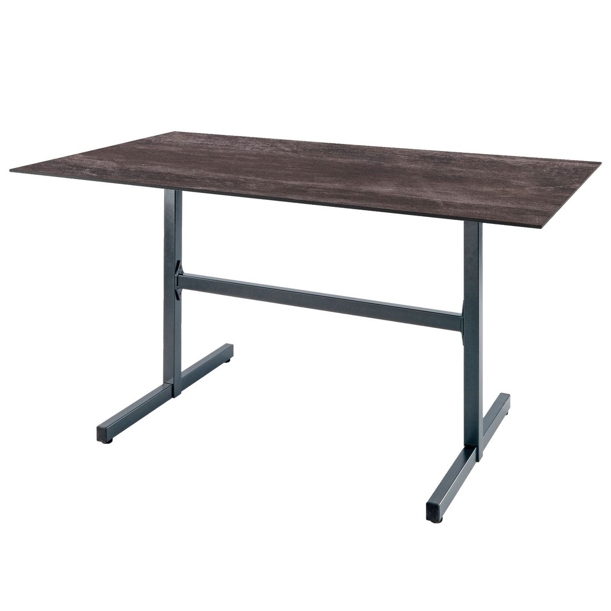 Schaffner Basel table repas rabattable 120x80cm Gris argent 78 Déco Stromboli Foncé da