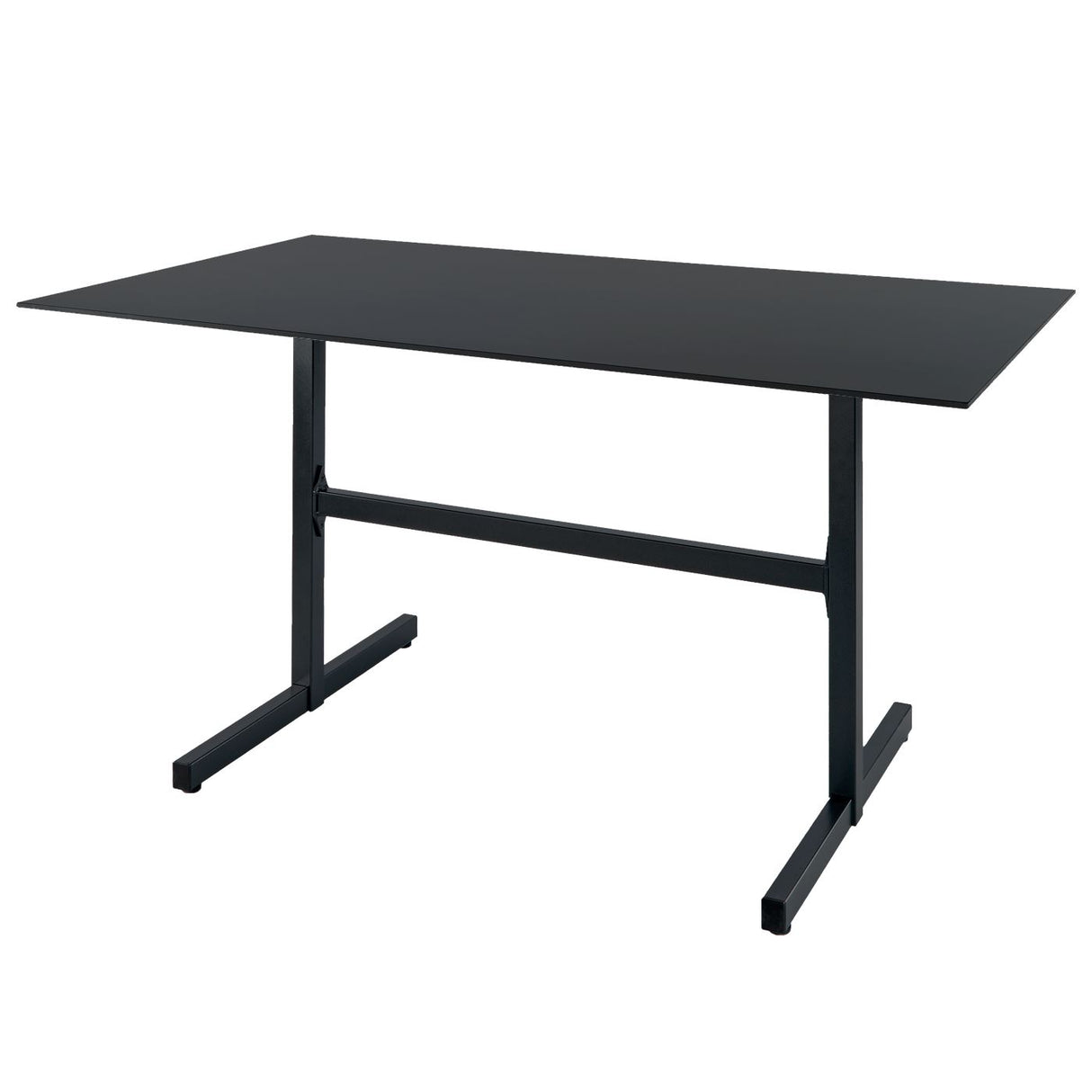 Schaffner Basel table repas rabattable 140x80cm Anthracite 77 Anthracite 77