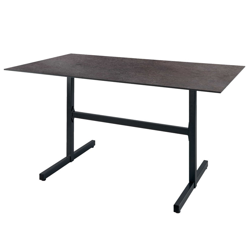 Schaffner Basel table repas rabattable 140x80cm Anthracite 77 Déco Cooperfield dc 