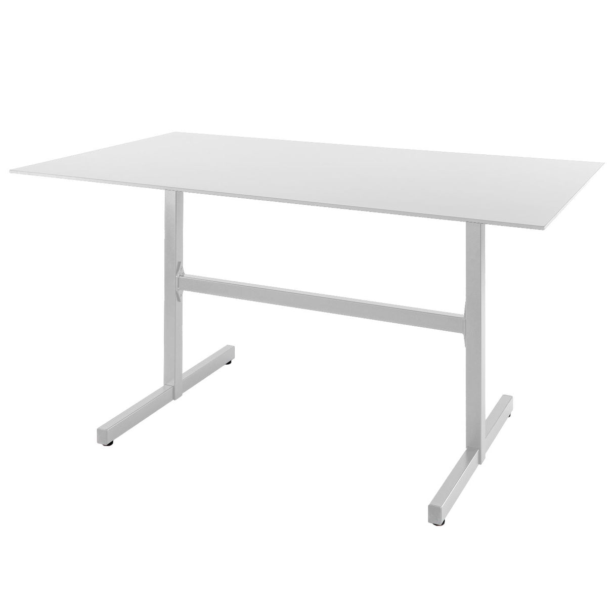 Schaffner Basel table repas rabattable 140x80cm Blanc 90 Blanc 90