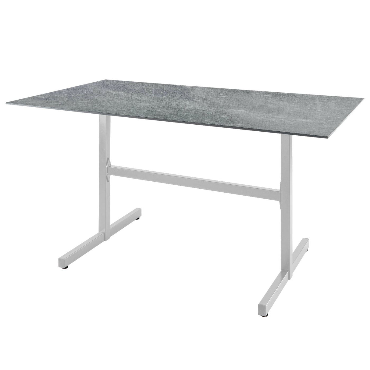 Schaffner Basel table repas rabattable 140x80cm Blanc 90 Déco Béton dd