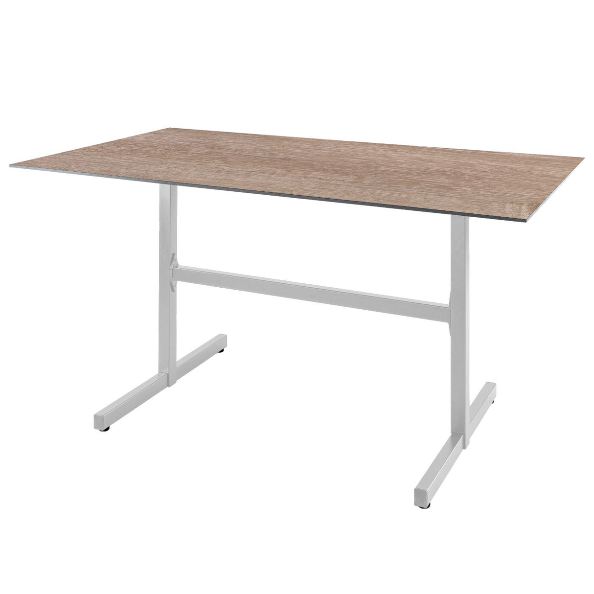 Schaffner Basel table repas rabattable 140x80cm Blanc 90 Déco Chêne de