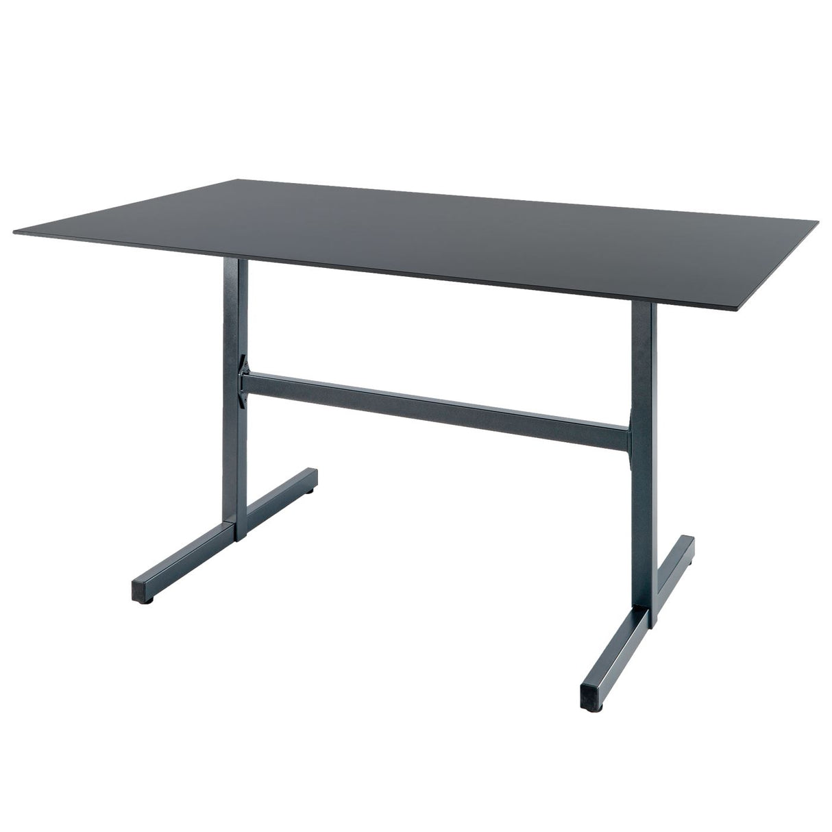 Schaffner Basel table repas rabattable 140x80cm Gris argent 78 Graphite 73