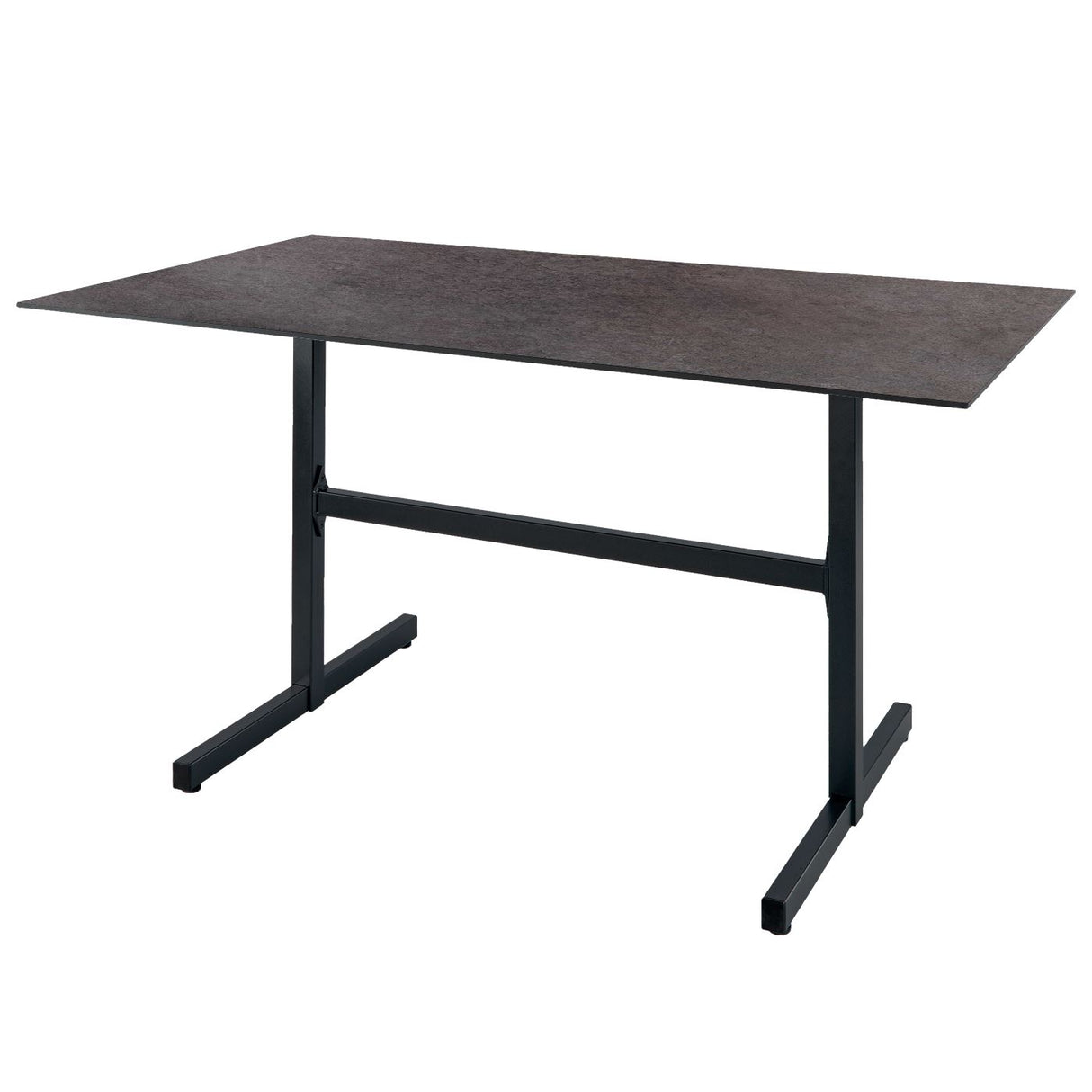 Schaffner Basel table repas rabattable 160x90cm Anthracite 77 Déco Cooperfield dc
