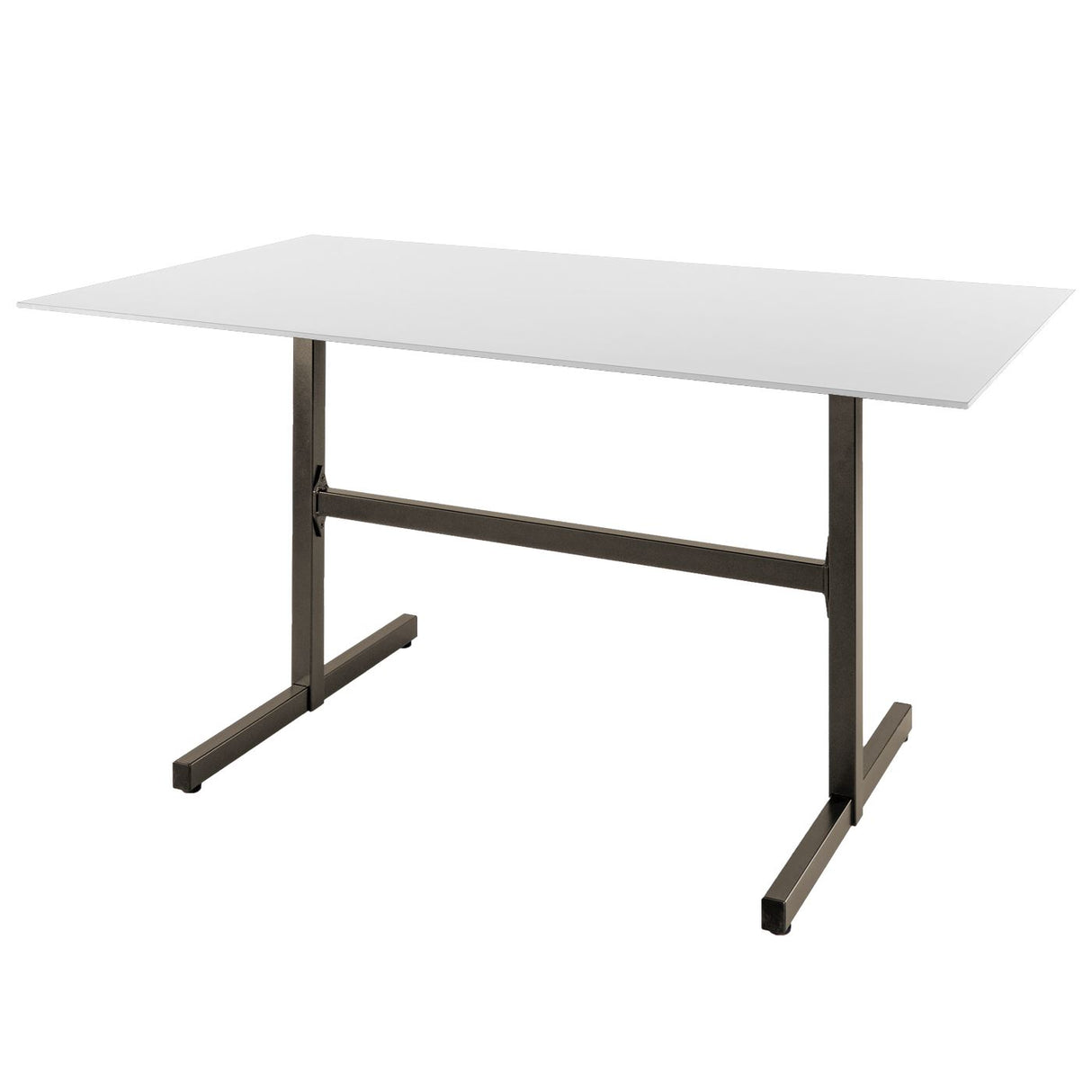 Schaffner Basel table repas rabattable 160x90cm Champagne 85 Blanc 90