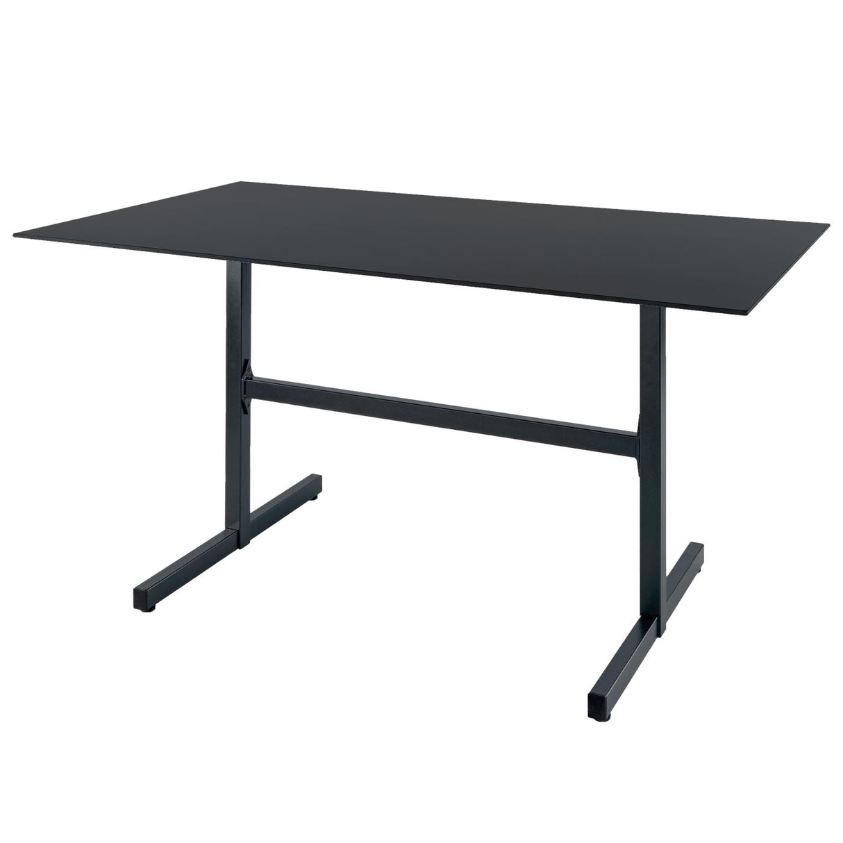 Schaffner Basel table repas rabattable 160x90cm Graphite 73 Anthracite 77