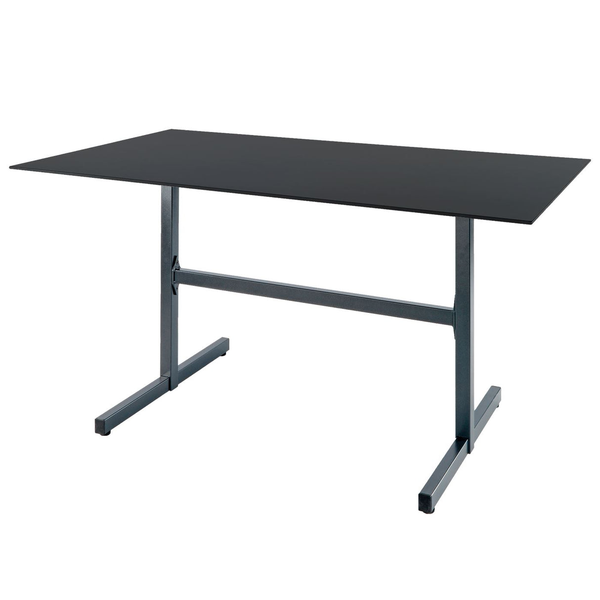 Schaffner Basel table repas rabattable 160x90cm Gris argent 78 Anthracite 77