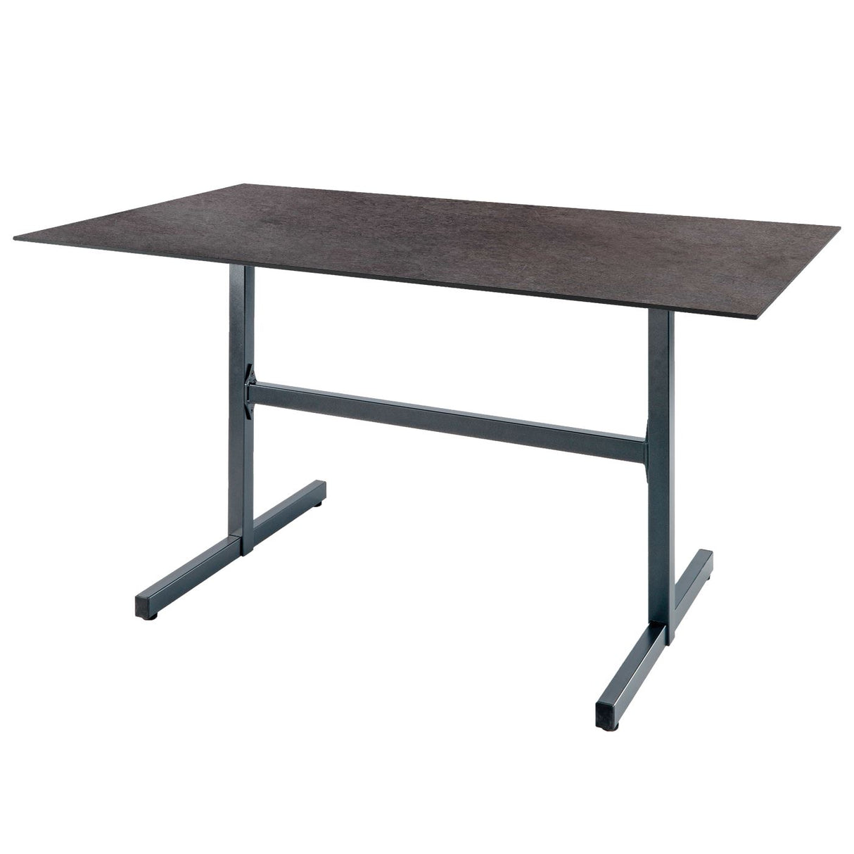 Schaffner Basel table repas rabattable 160x90cm Gris argent 78 Déco Cooperfield dc