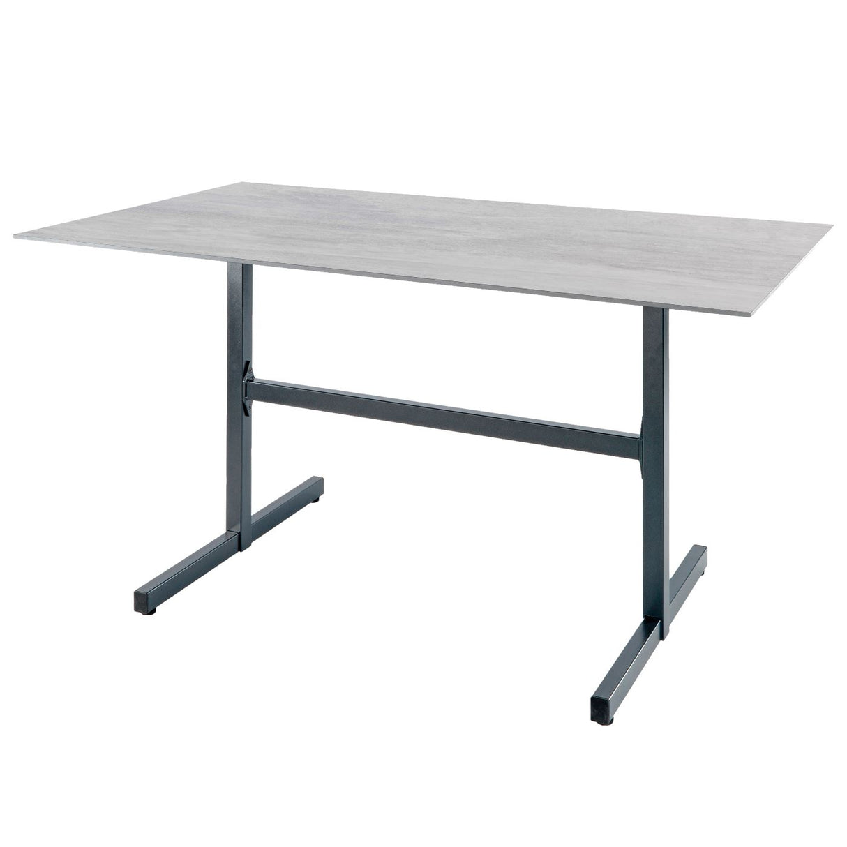 Schaffner Basel table repas rabattable 160x90cm Gris argent 78 Déco Stromboli Clair db